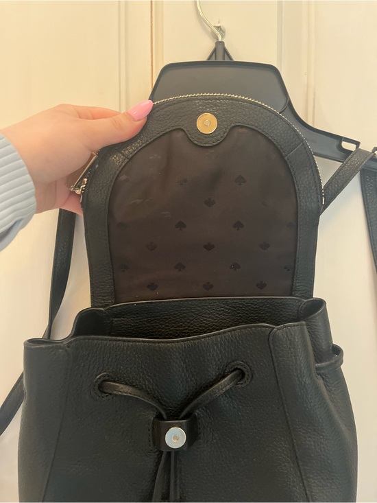 kate spade Black Pebbled Leather Mini Backpack main image 3